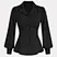 Waist up shirt with Tighten the cuffs lotus edge hem